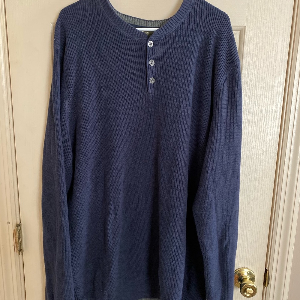 Thick Blue Eddie BauerThree-Button Shirt